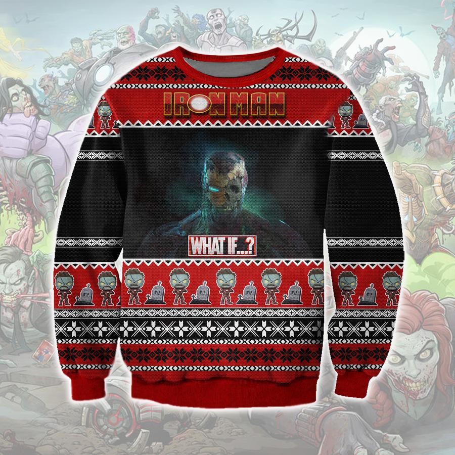 Zombie Iron Man Christmas Sweater