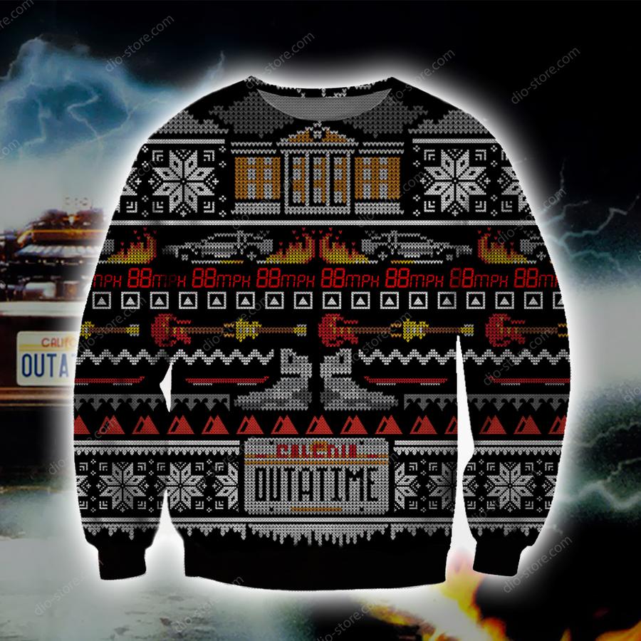 Back To The Future 3d Print Ugly Christmas Sweater