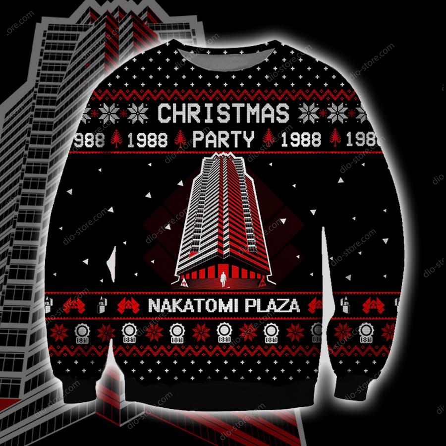 Nakatomi Plaza 3d Print Ugly Christmas Sweater