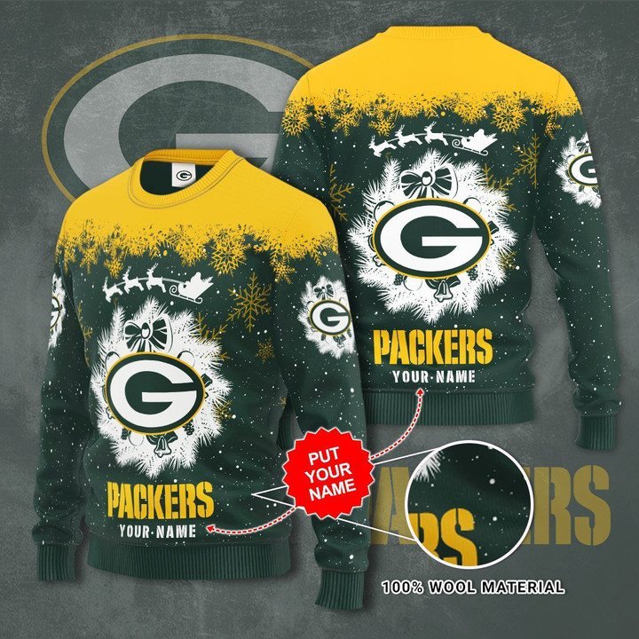 NFL Green Bay Packers Custom Name 3D Sweater