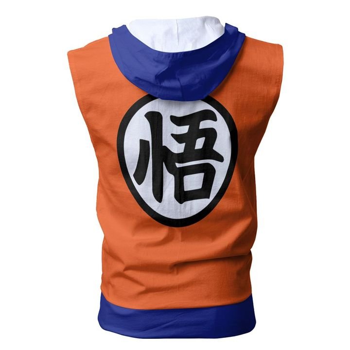 Dragon Ball Z Goku Uniform Zip Up Sleeveless Hoodie Style 2