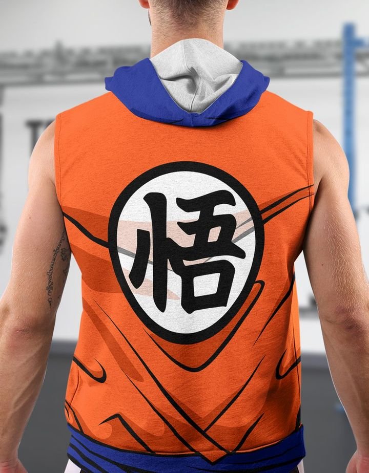 Dragon Ball Z Goku Uniform Zip Up Sleeveless Hoodie