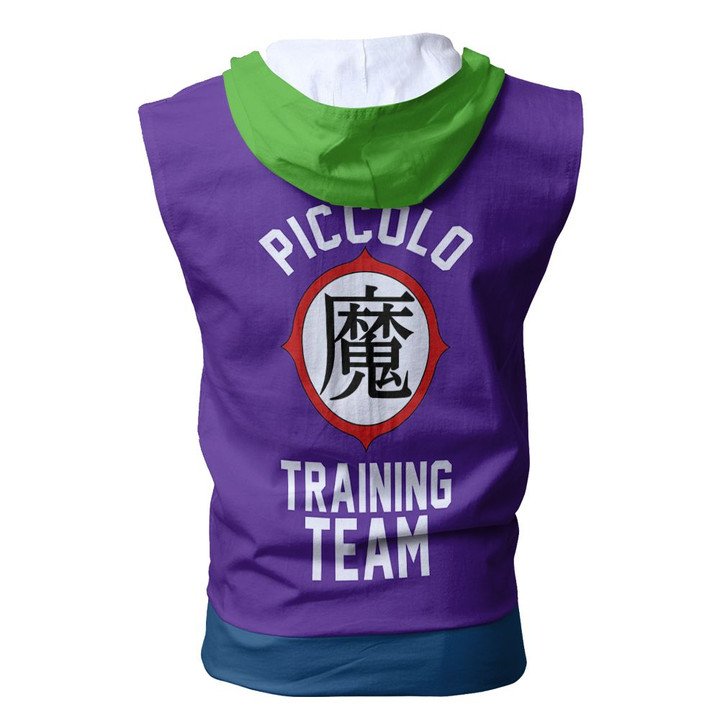 Dragon Ball Piccolo Training Team Zip Up Sleeveless Hoodie