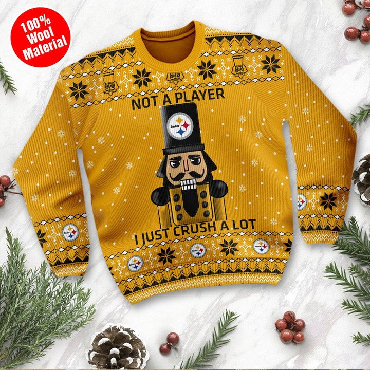 Pittsburgh Steelers Not A Player I Just Crush Alot Ugly Christmas Sweater