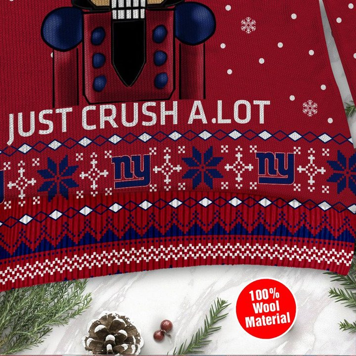 New York Giants Not A Player I Just Crush Alot Ugly Christmas Sweater