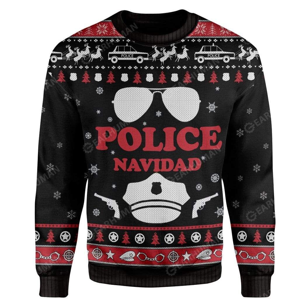 Police Navidad Christmas Sweater