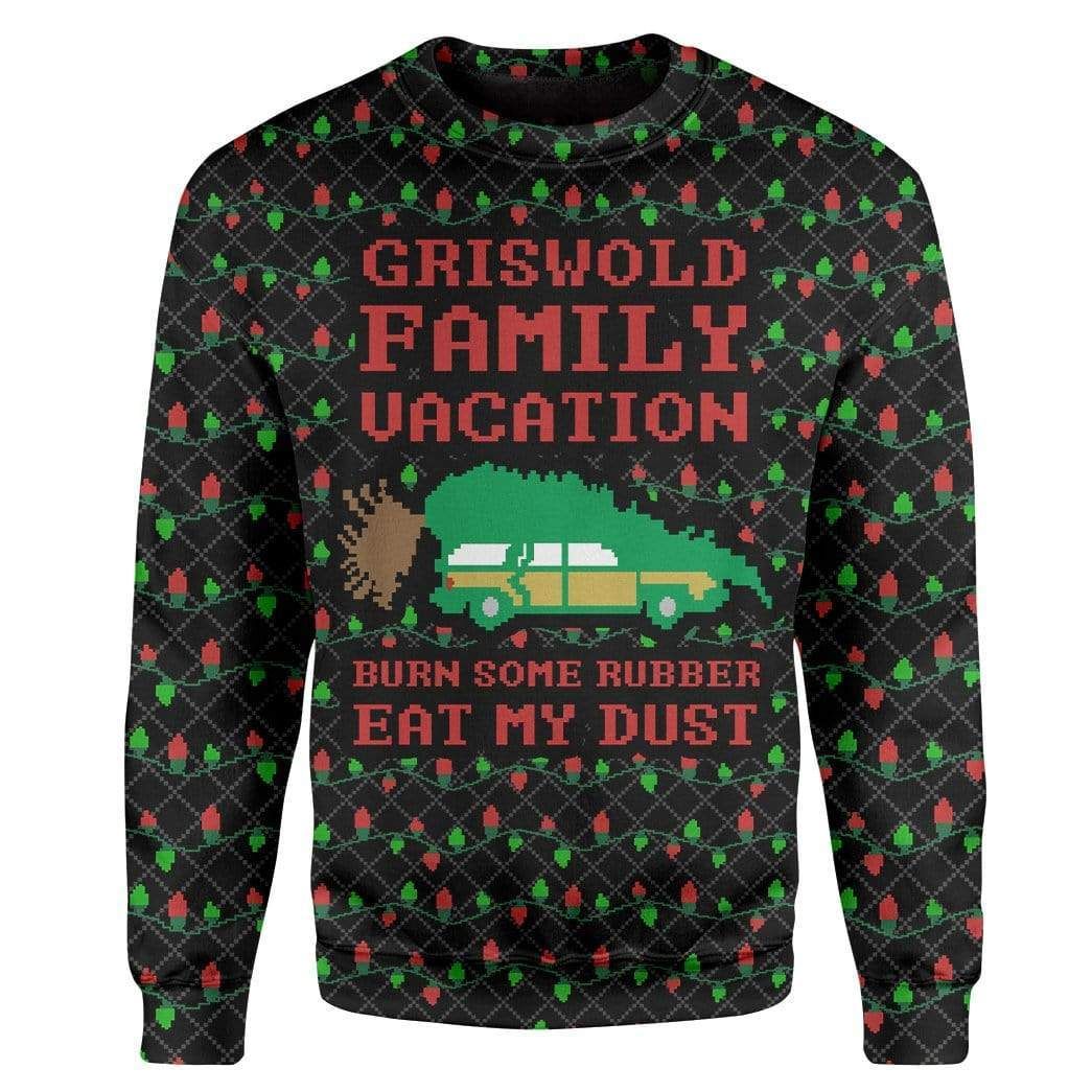 Griswold Family Vacation Burn Some Rubber Eat My Dust Christmas Sweater