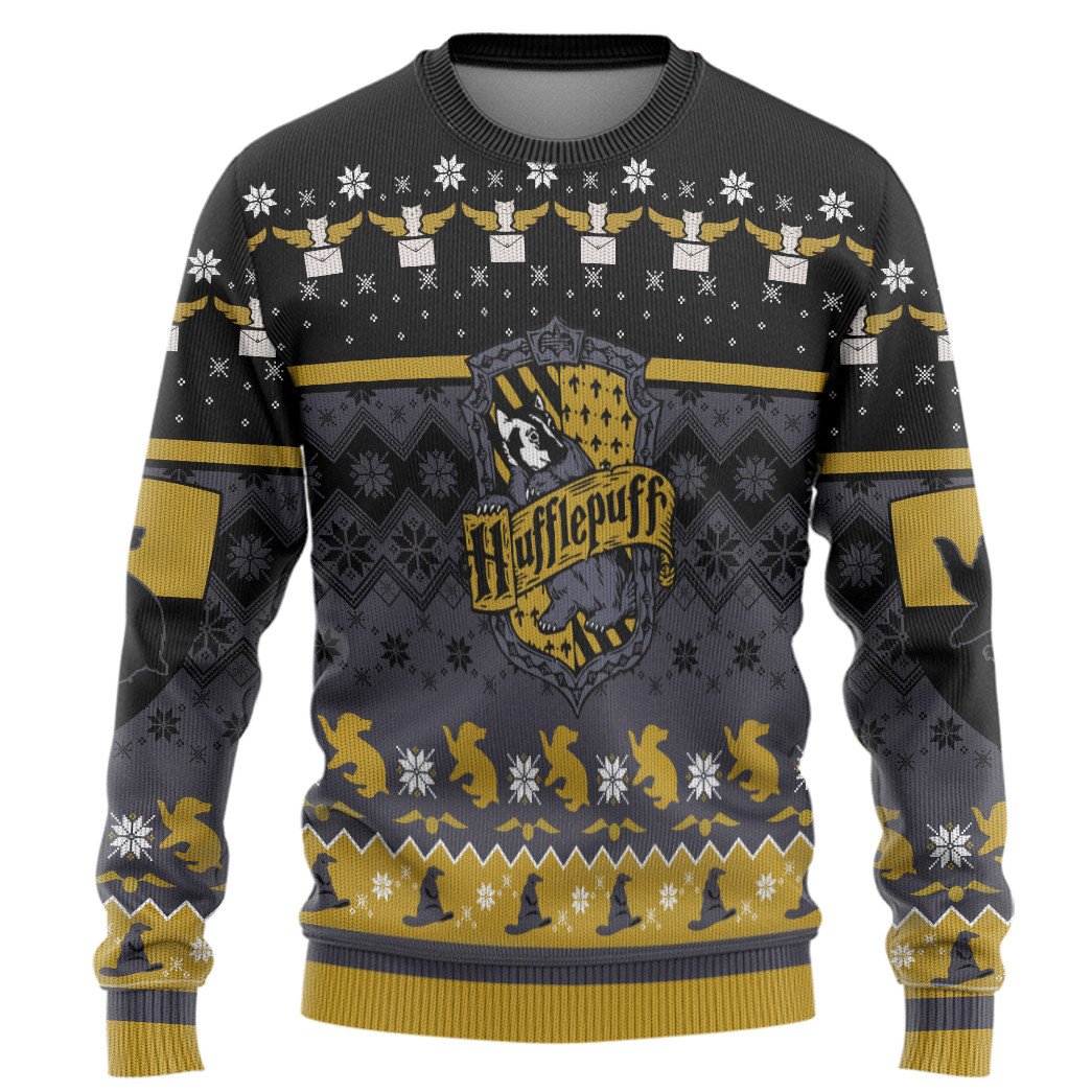 Hufflepuff Harry Potter Black Christmas Sweater