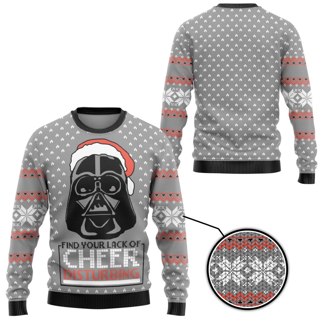 Find your lack of cheer disturbing Darth Vader Christmas Sweater