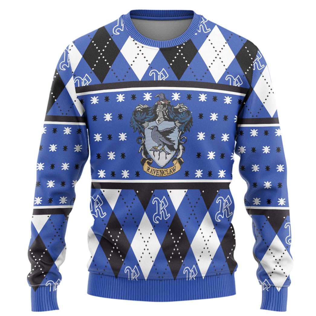 Harry Potter Ravenclaw Crest Yellow Christmas Sweater