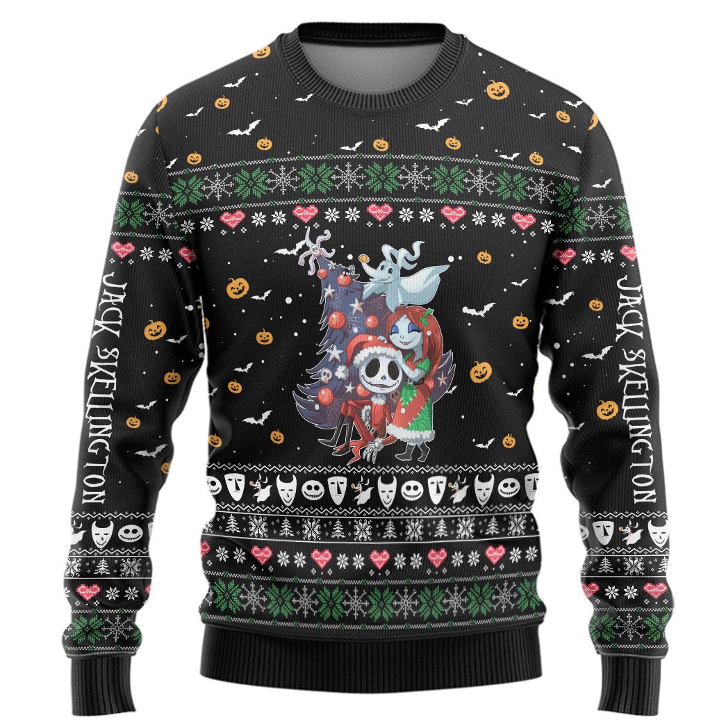 The Nightmare Before Christmas Jack Skellington Sally Christmas Sweater