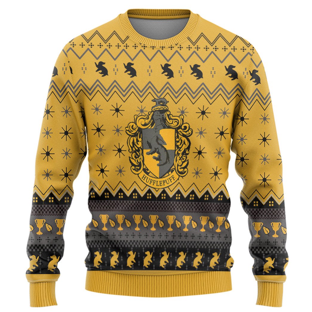 Hufflepuff Crest Harry Potter Christmas Sweater