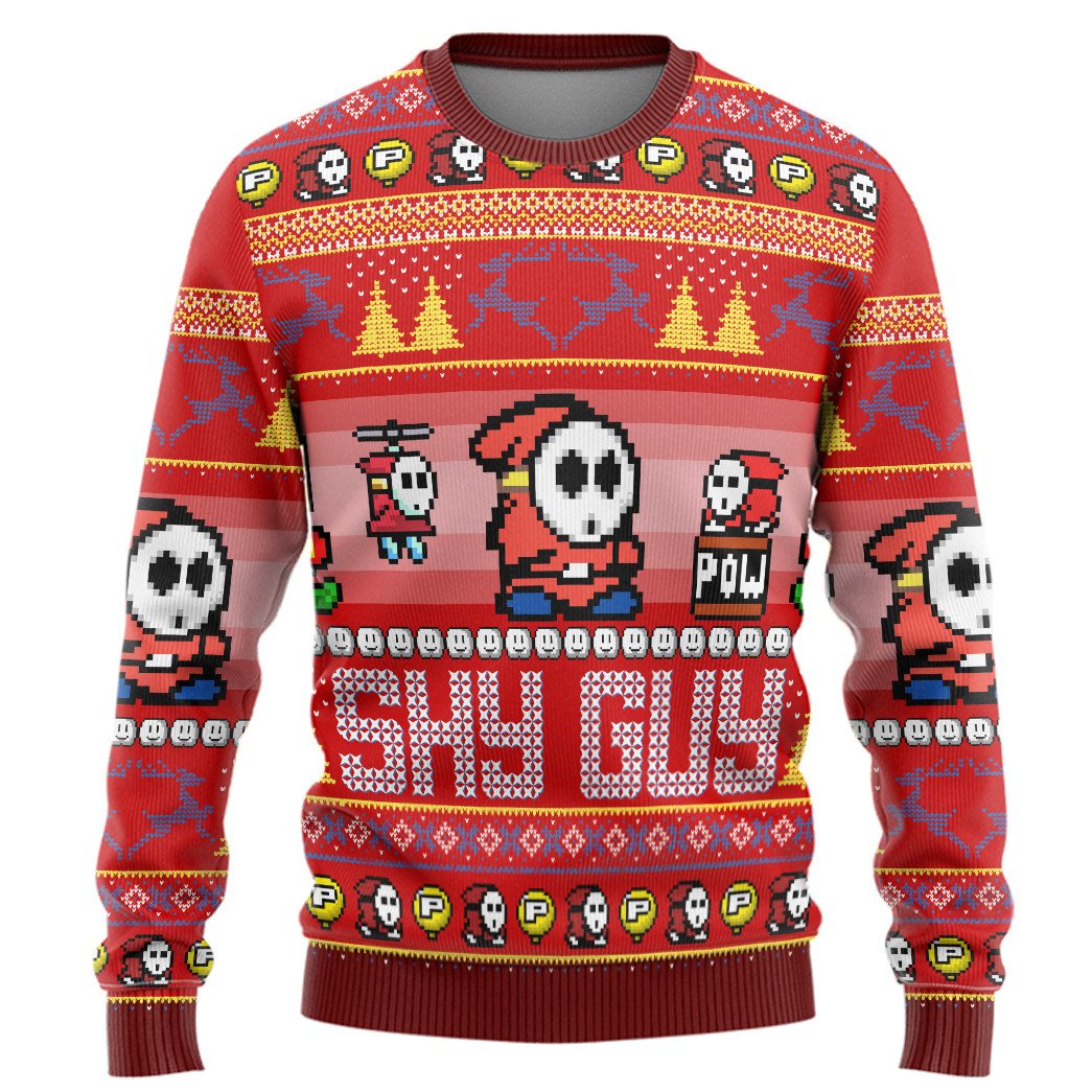 Super Mario Shy Guy Christmas Sweater