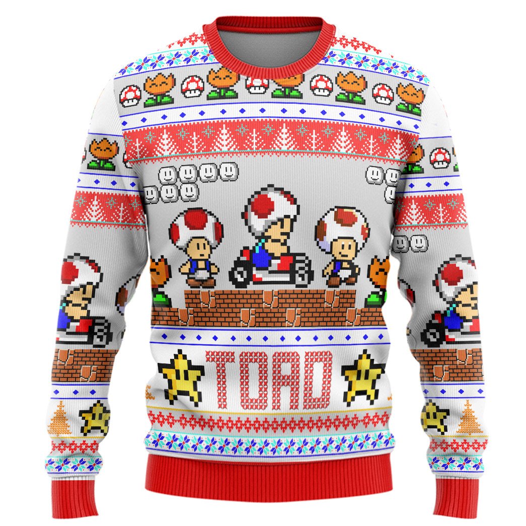 Super Mario TOAD Christmas Sweater