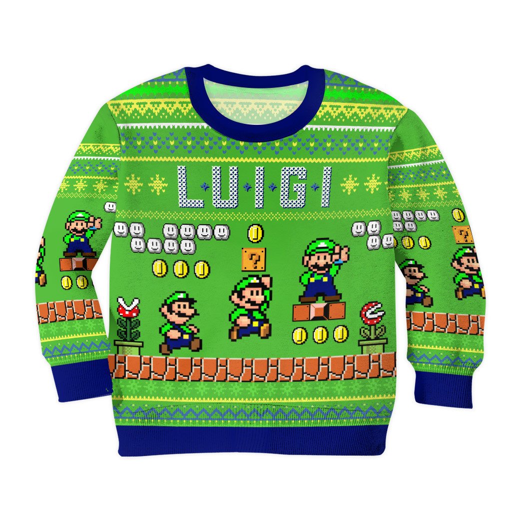 Luigi Super Mario Christmas Sweater