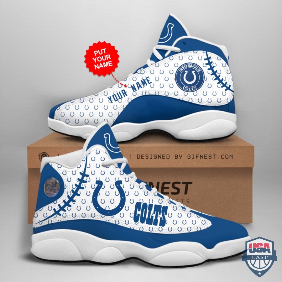 Personalized Shoes Indianapolis Colts Air Jordan 13 Custom Name