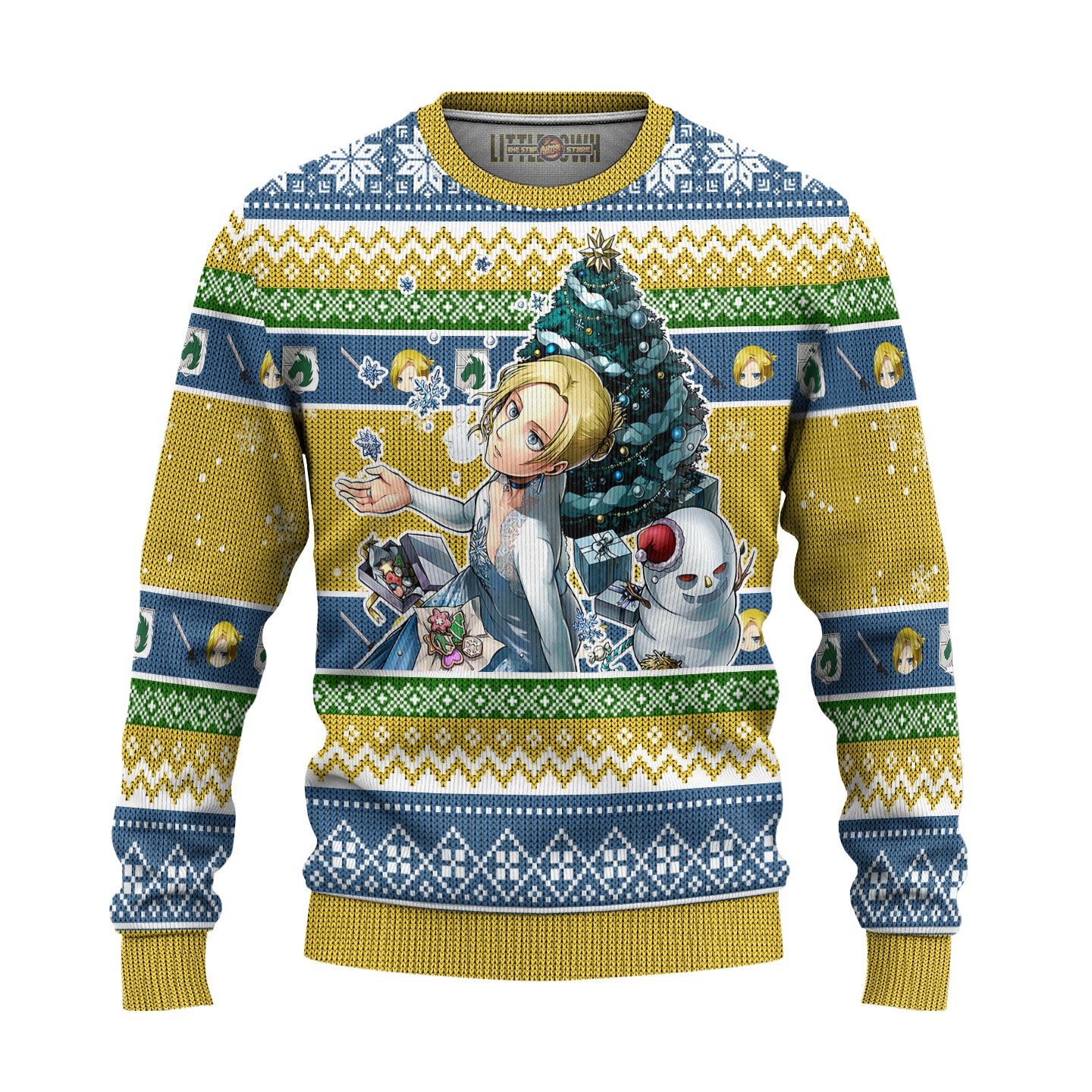 Annie Leonhart Attack on Titan Anime Ugly Christmas Sweater Gift For Fans