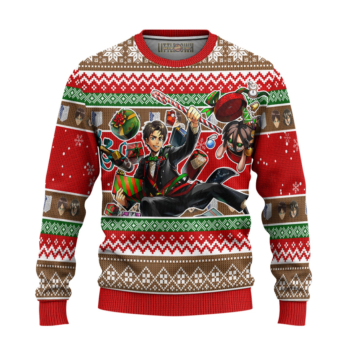 Eren Yeager Attack on Titan Anime Ugly Christmas Sweater Gift For Fans