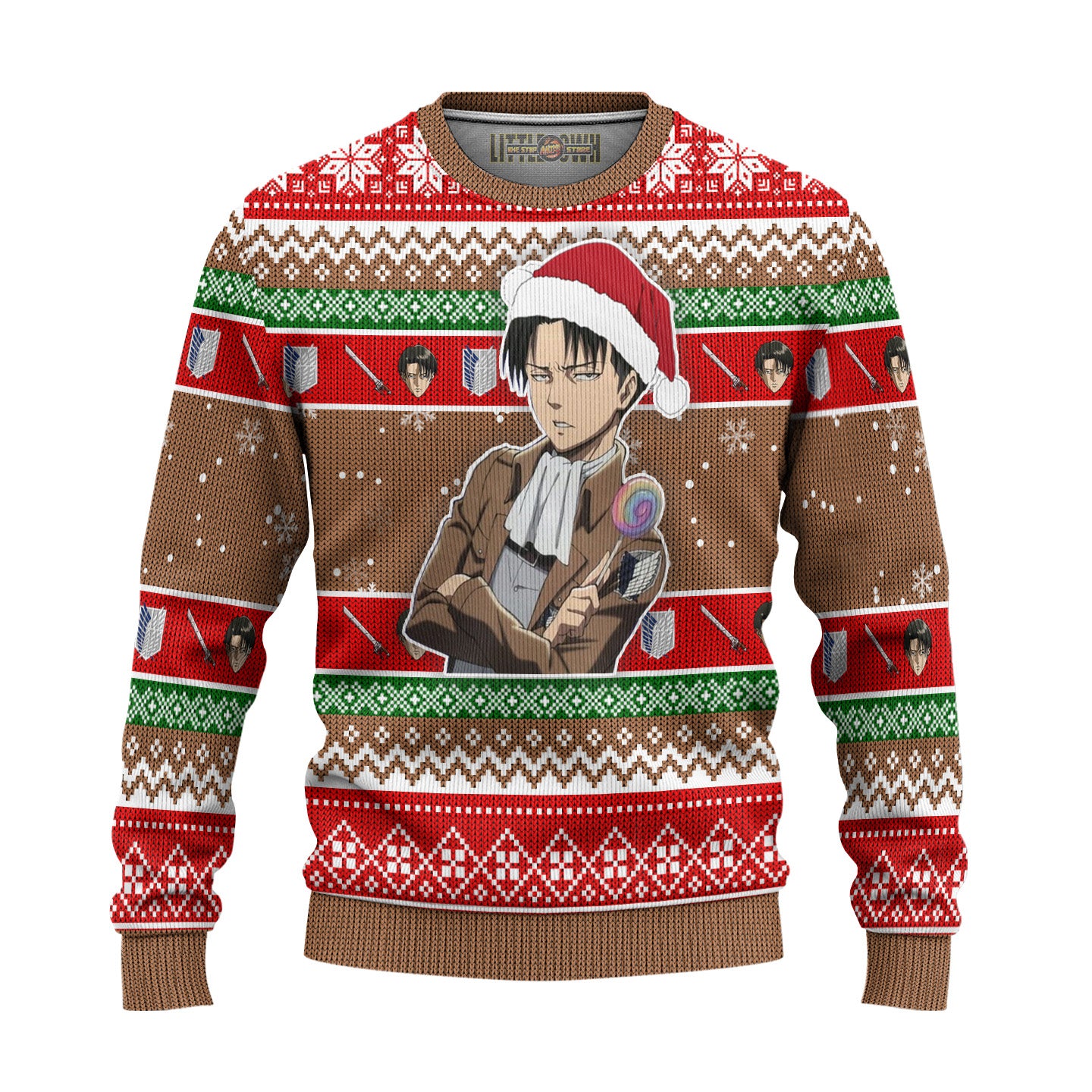 Levi Ackerman Attack on Titan Anime Ugly Christmas Sweater Gift For Fans