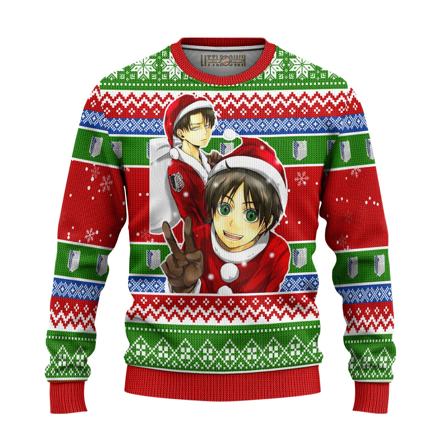 Levi x Eren Attack on Titan Anime Ugly Christmas Sweater Gift For Fans