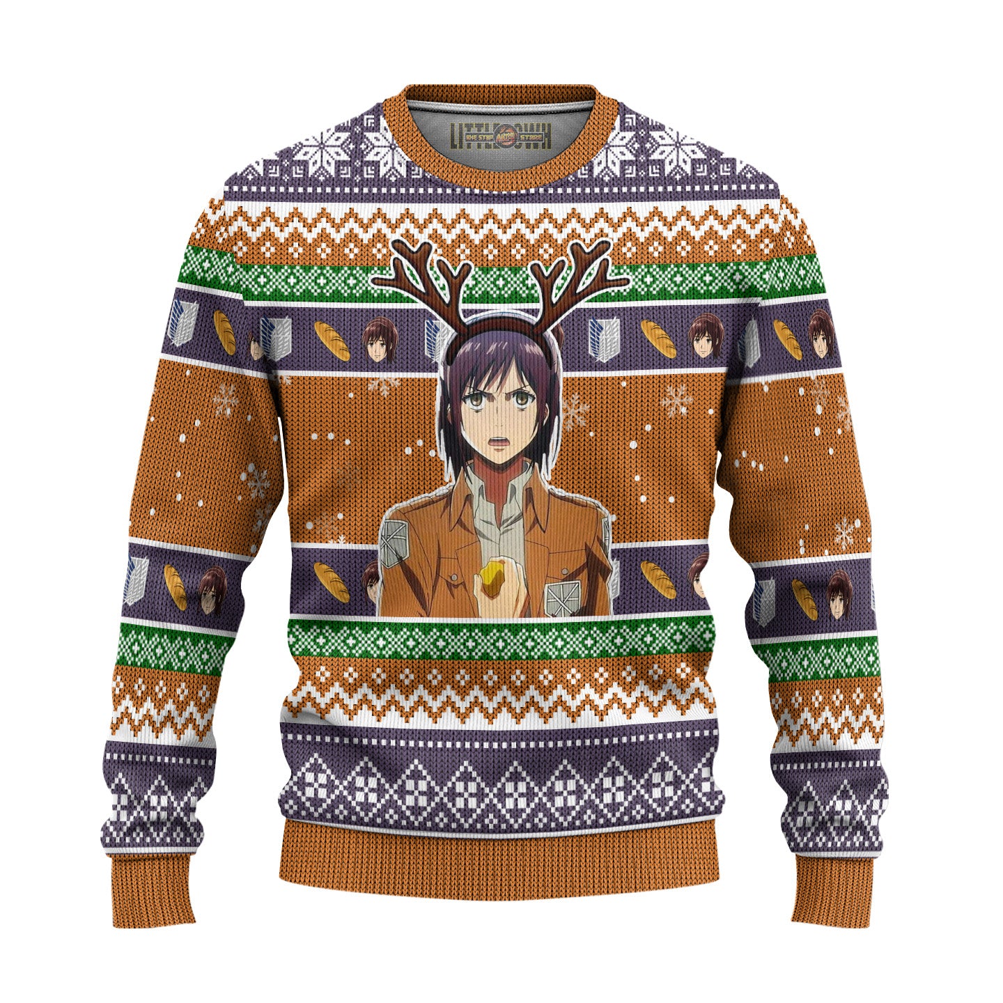 Sasha Blouse Attack on Titan Anime Ugly Christmas Sweater Gift For Fans