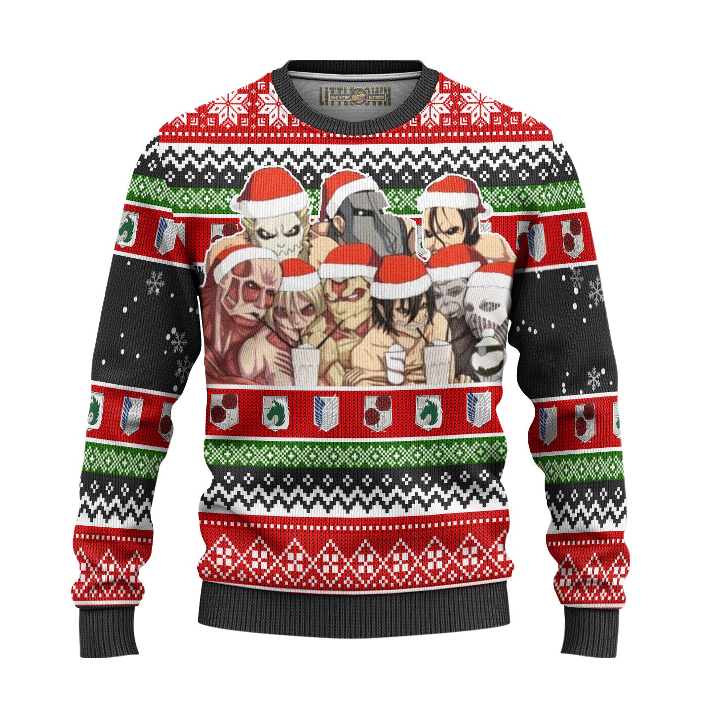 Nine Titans Attack on Titan Anime Ugly Christmas Sweater Gift For Fans