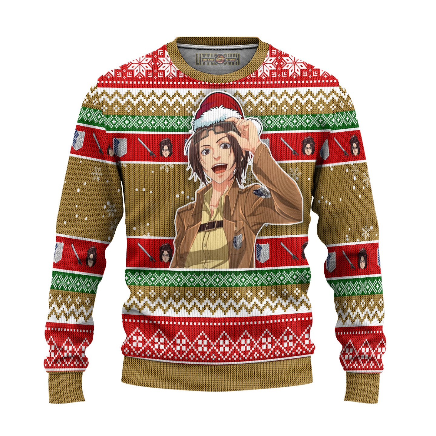 Hange Zoe Attack on Titan Anime Ugly Christmas Sweater Gift For Fans