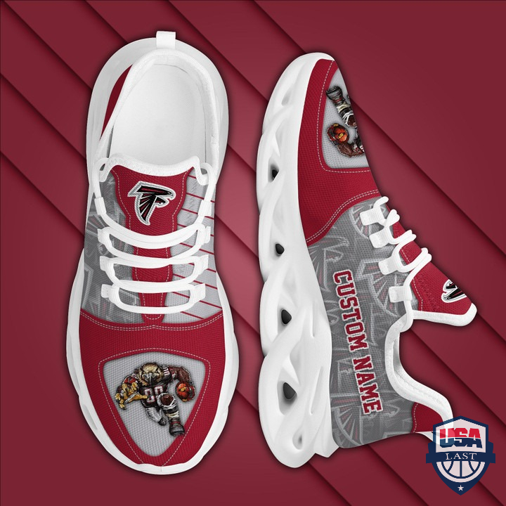 Atlanta Falcons NFL Mascot Custom Name Max Soul Sneaker