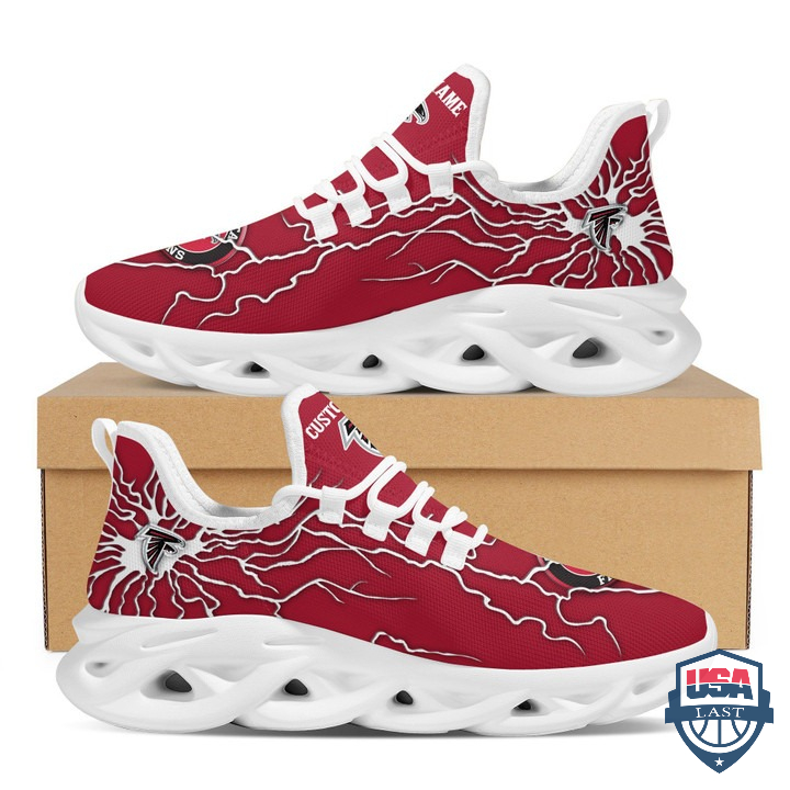 Atlanta Falcons Thunderbolt Custom Name Max Soul Shoes