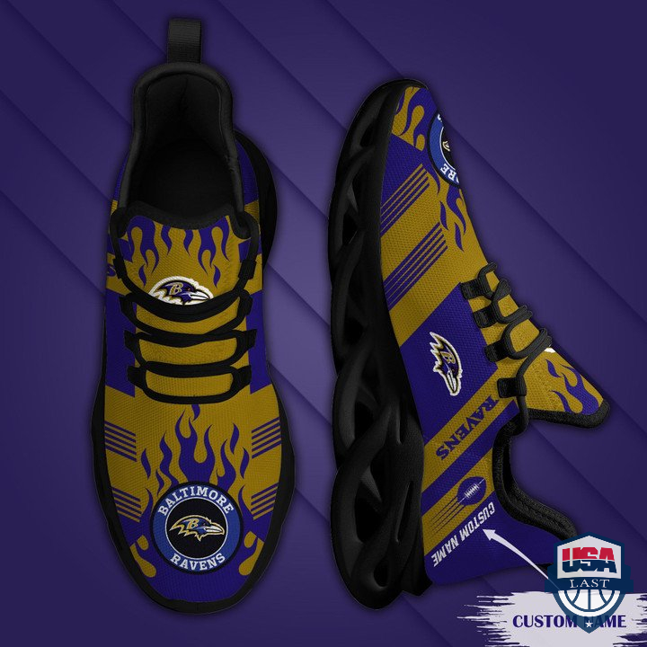Baltimore Ravens Custom Name Clunky Shoes 52