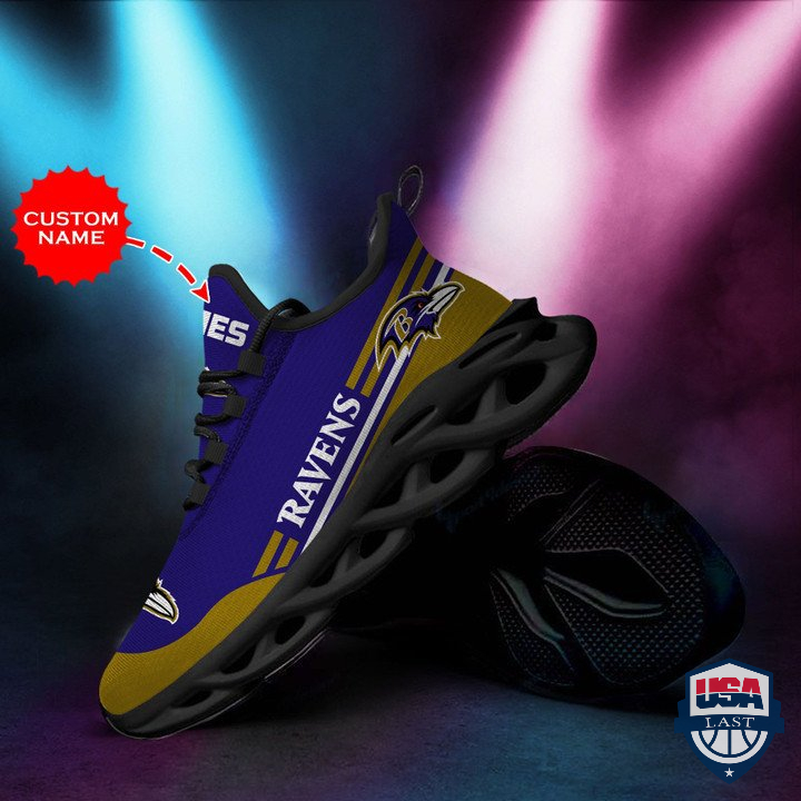 Baltimore Ravens Custom Name Running Shoes 38