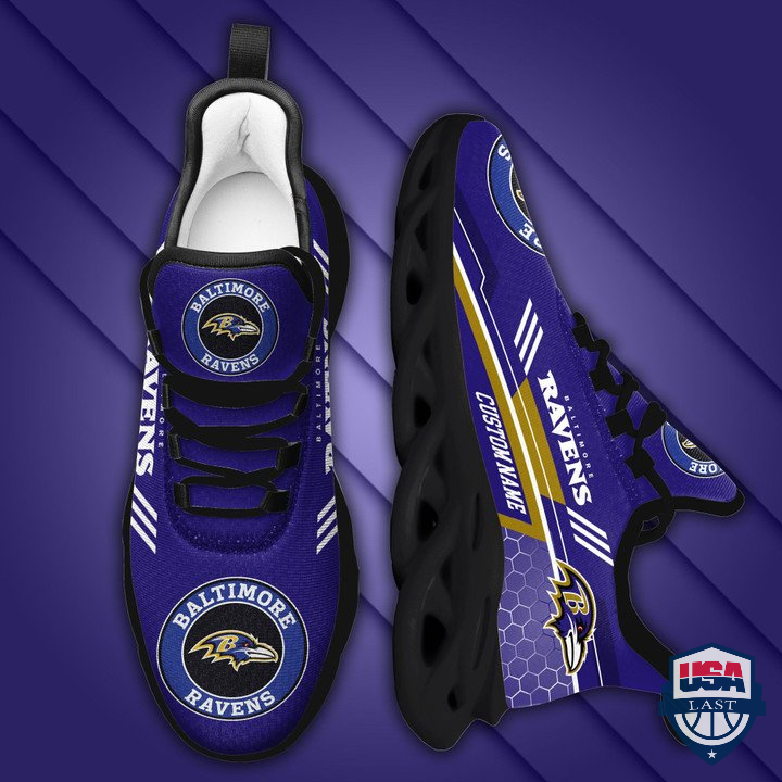 Baltimore Ravens Custom Personalized Max Soul Sneakers 56