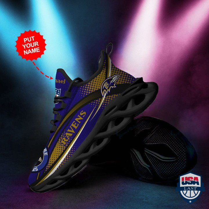 Baltimore Ravens Custom Running Sports Shoes 35