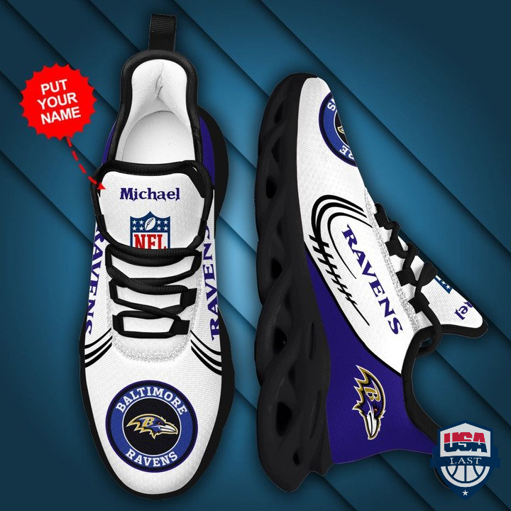 Baltimore Ravens NFL Logo Custom Name Max Soul Sneaker 51