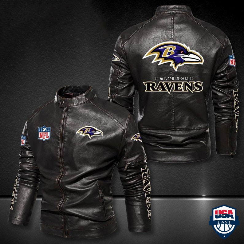 Baltimore Ravens NFL Motor Leather Jacket