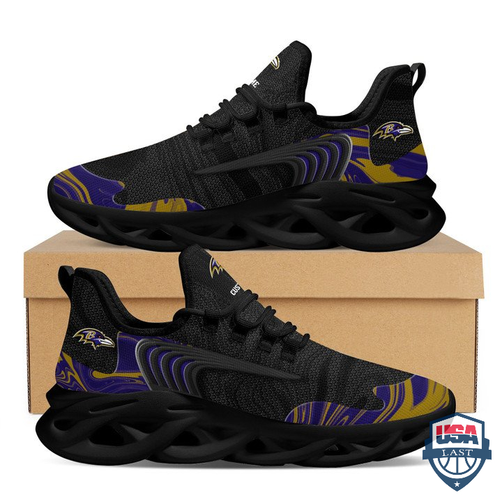 Baltimore Ravens Personalized Name Max Soul Sneakers 28