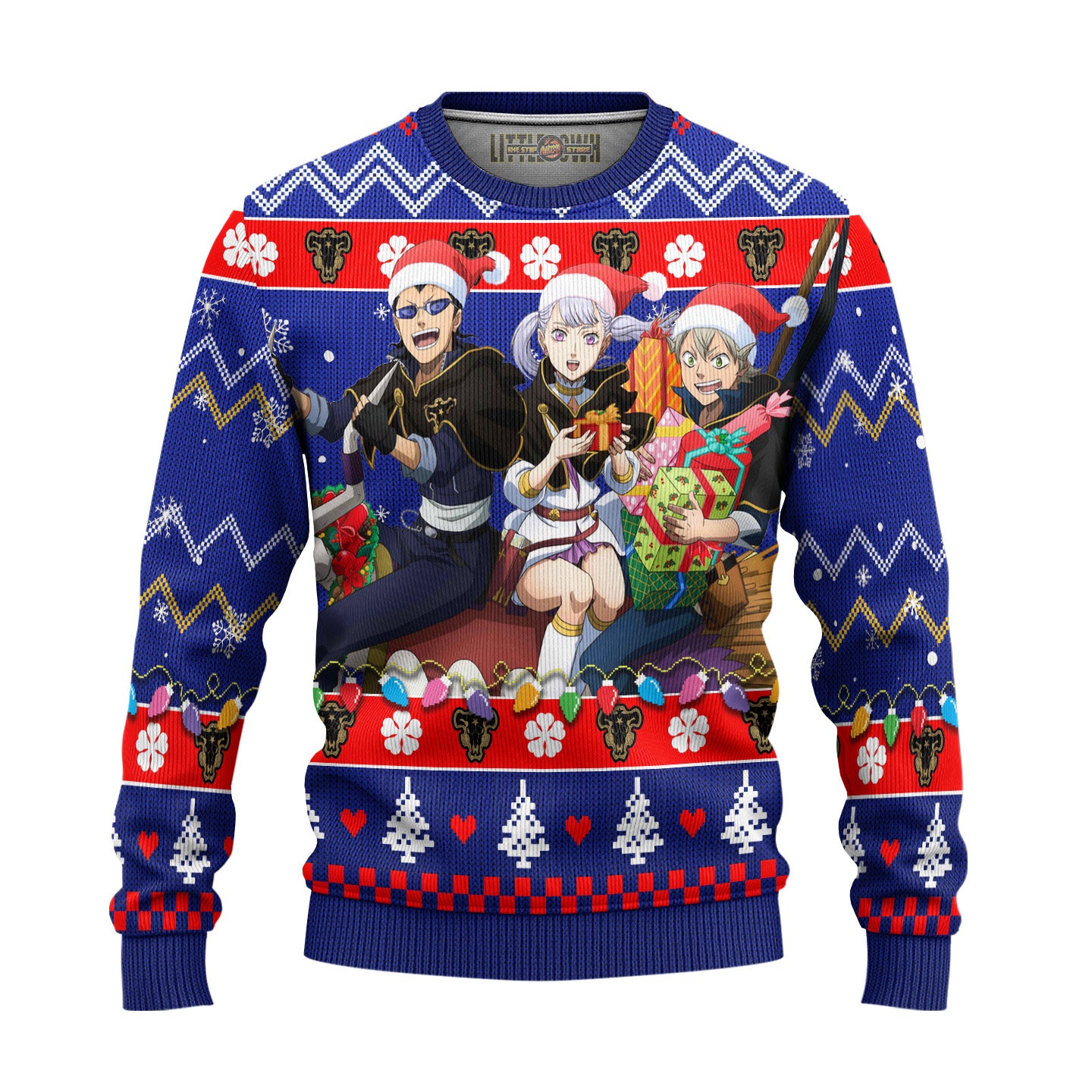 Black Clover Anime Ugly Christmas Sweater Characters Gift For Fans