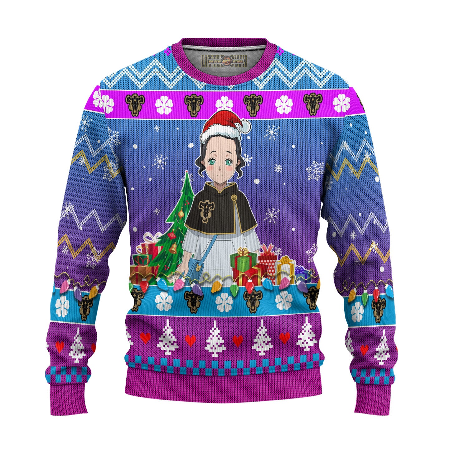 Charmy Pappitson Anime Ugly Christmas Sweater Black Clover Gift For Fans