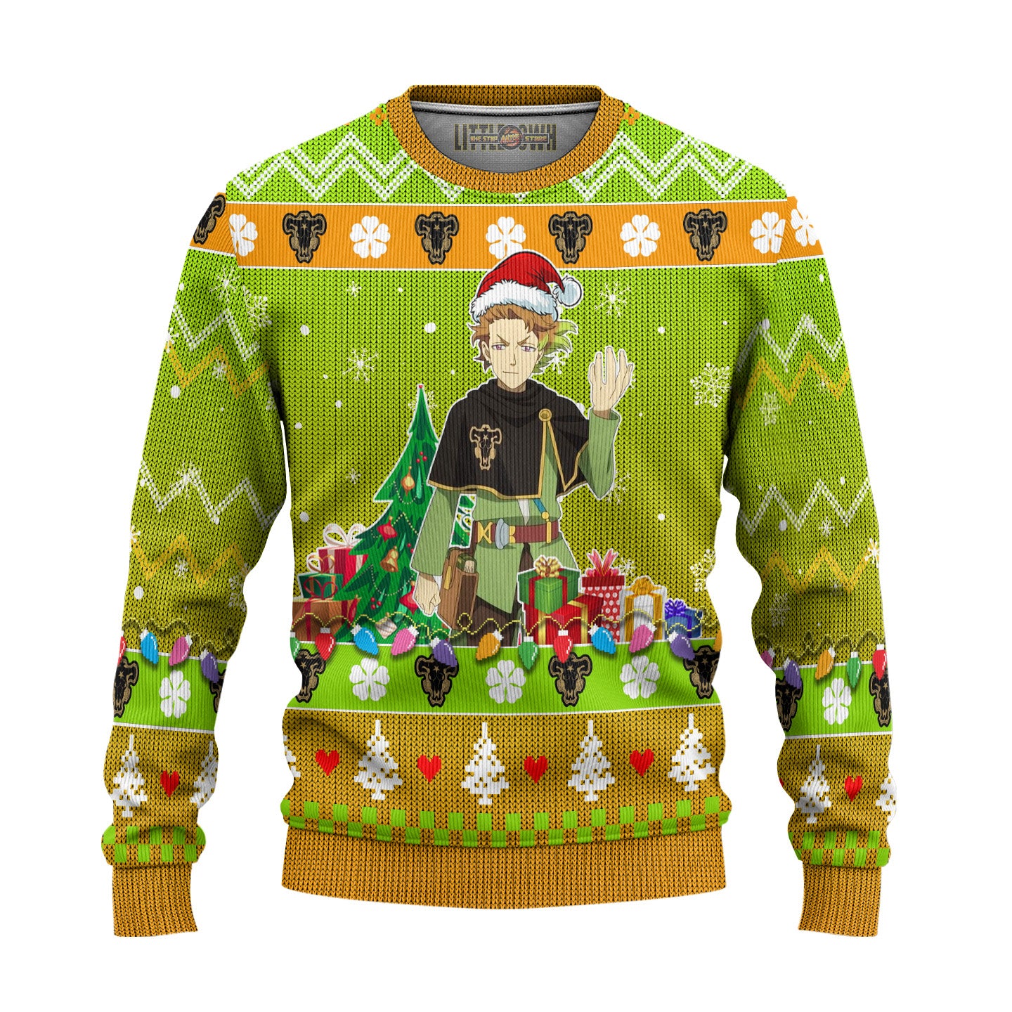 Finral Roulacase Anime Ugly Christmas Sweater Black Clover Gift For Fans