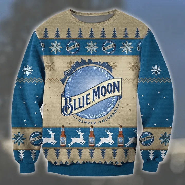 Blue Moon Denver Colorado Christmas Ugly Sweater