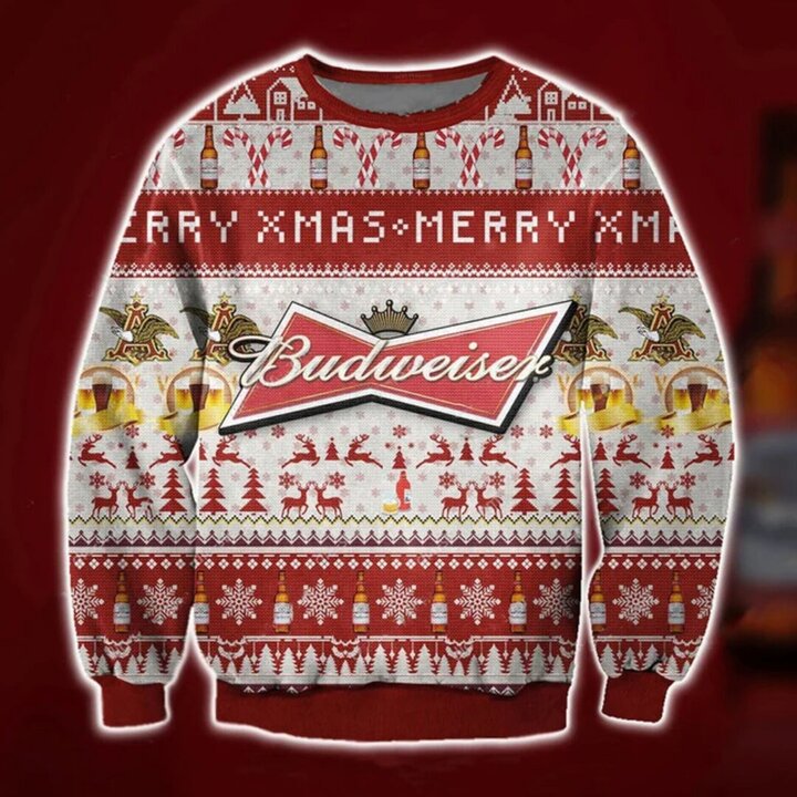 Budweiser Merry Xmas Ugly Sweater