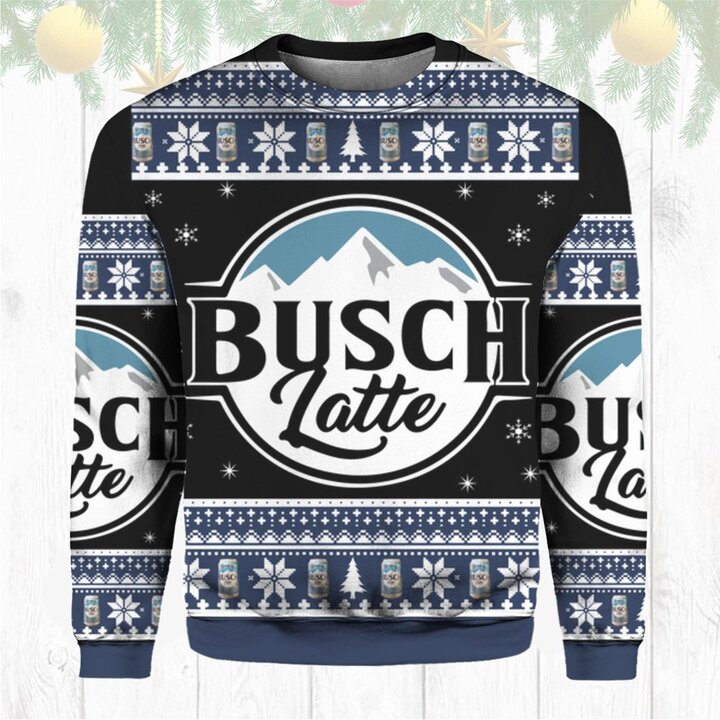 Busch Latte Snowflake Ugly Christmas Sweater