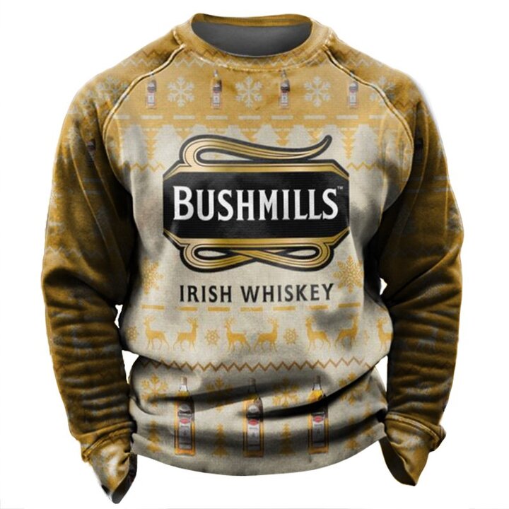 Buschmills Irish Whiskey Ugly Christmas Sweater