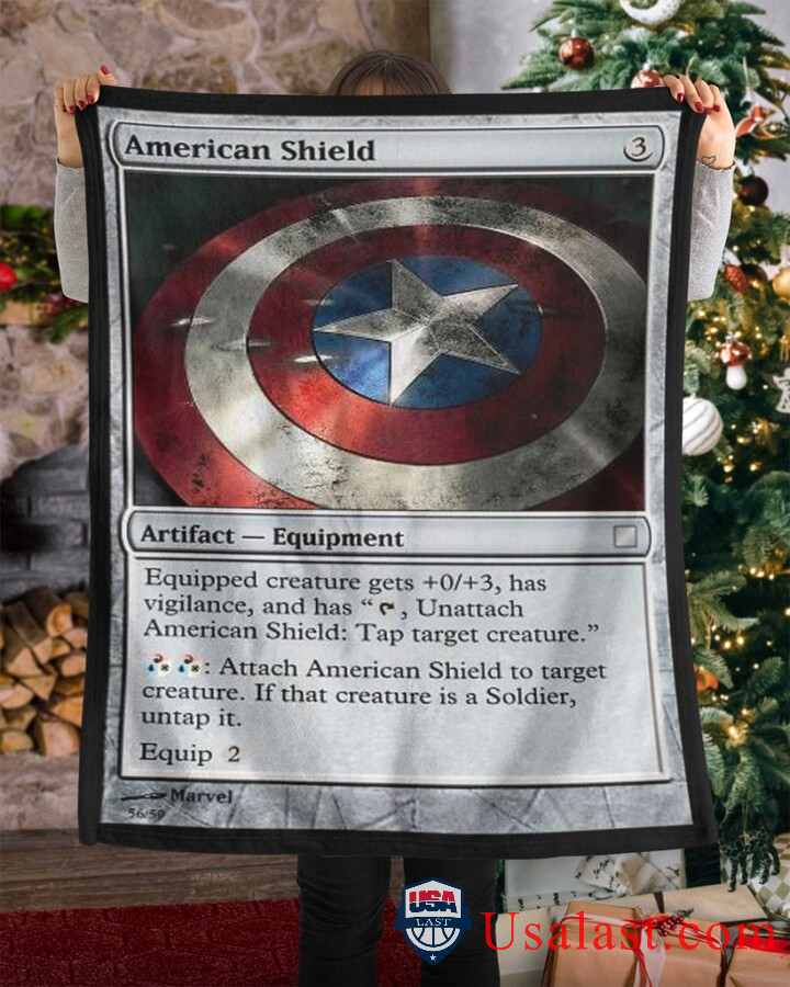 Captain America American Shield Fleece Blanket