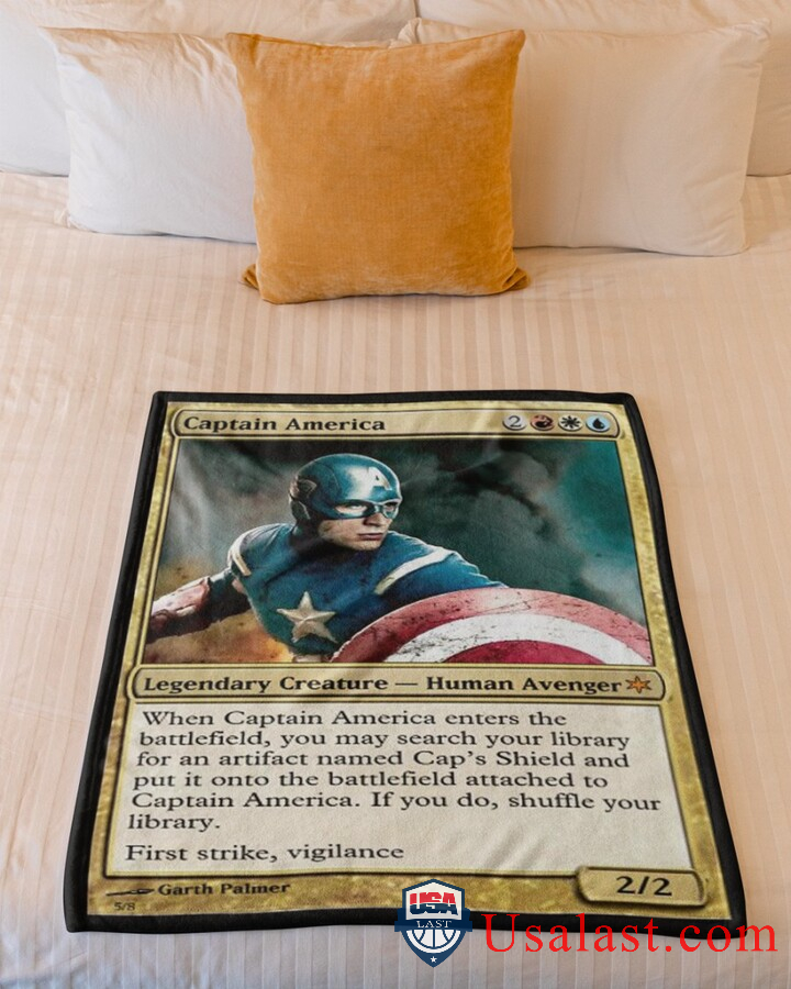 Captain America Human Avengers Fleece Blanket