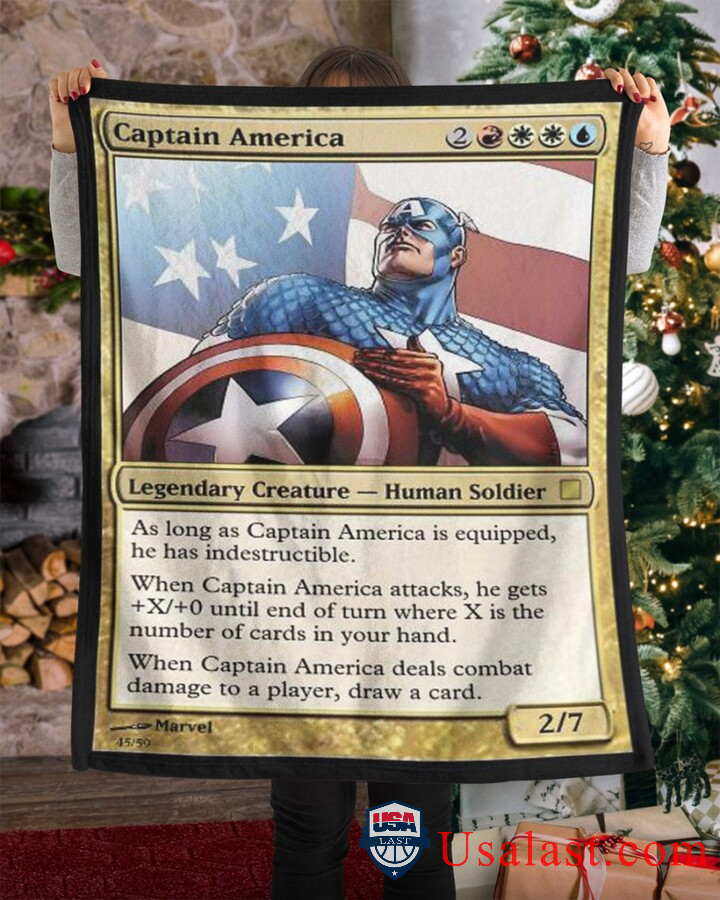 Captain America Human Soldier Fleece Blanket