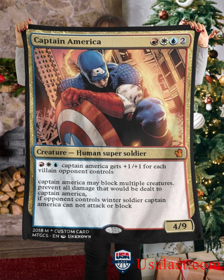 Captain America Human Super Soldier Fleece Blanket