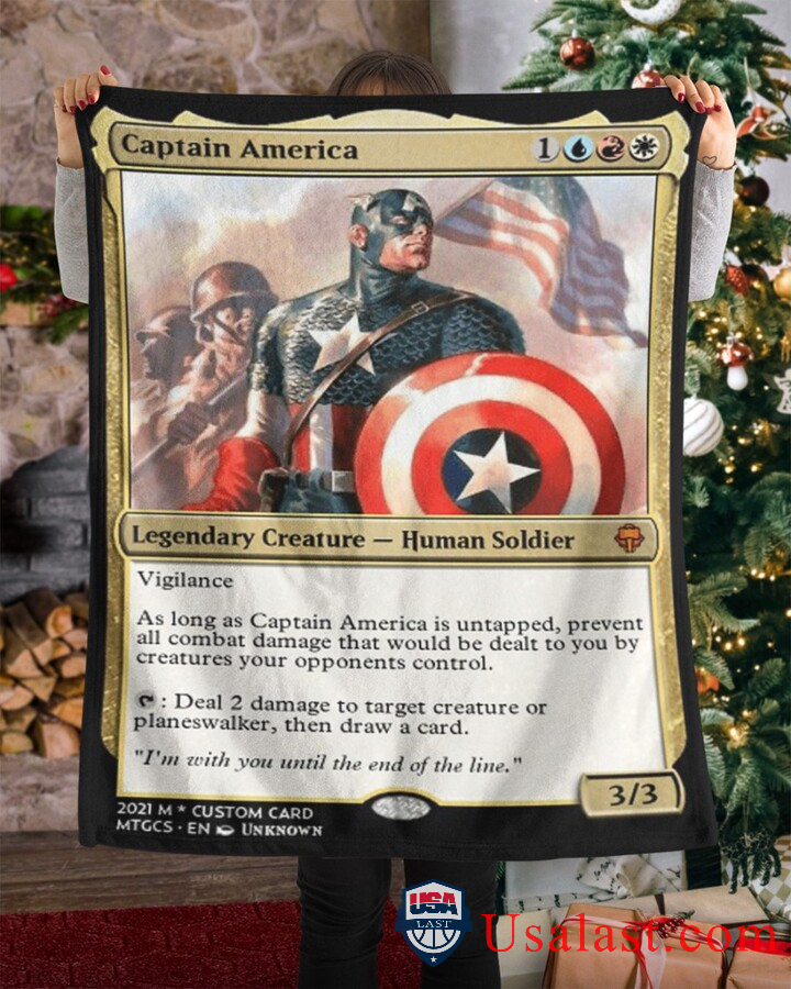 Captain America I’m With You Until The End Of The Line Fleece Blanket