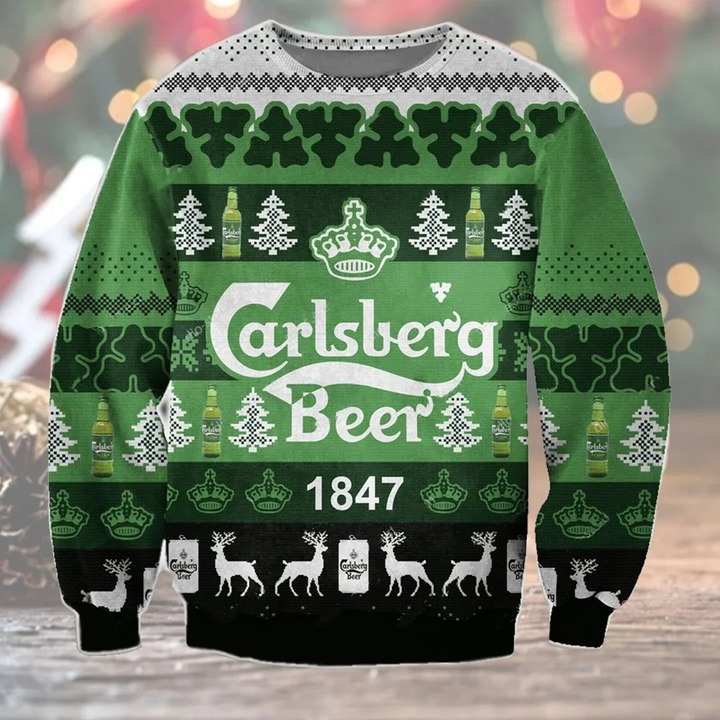 Carlsberg Beer 1847 Christmas Ugly Sweater