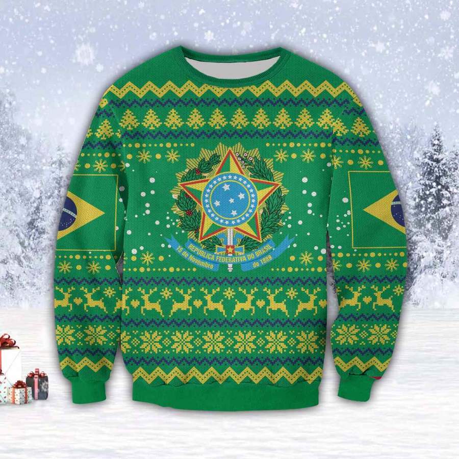 Coat of arms of Brazil Christmas Sweater